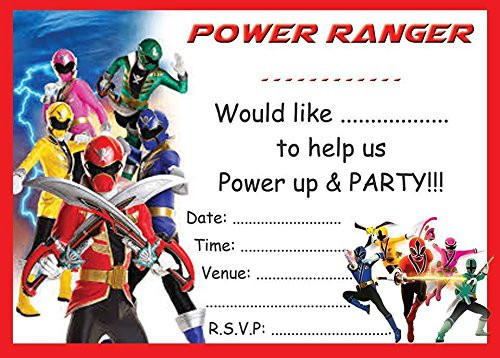 Power Rangers Birthday Invitations
 POWER RANGERS CHILDRENS BIRTHDAY PARTY INVITES INVITATIONS