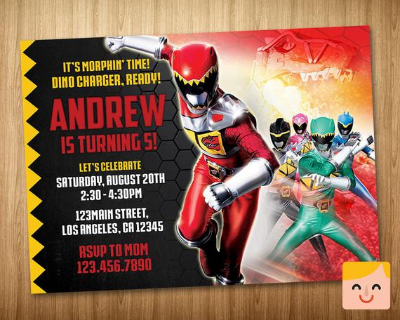 Power Rangers Birthday Invitations
 Power Rangers Invitation Power Rangers Birthday by