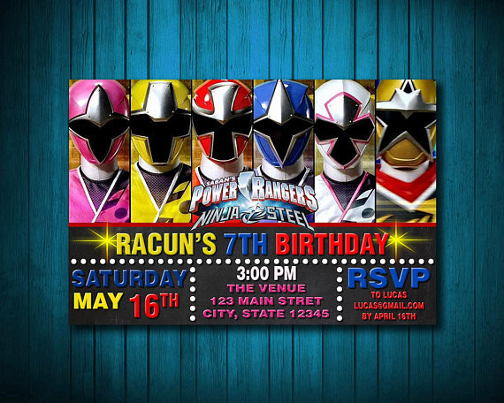 Power Rangers Birthday Invitations
 13 Power Rangers Party Ideas Power Ranger Birthday
