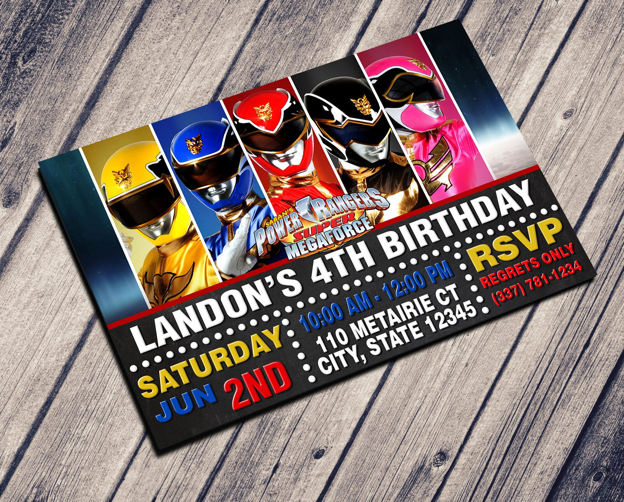 Power Rangers Birthday Invitations
 POWER RANGER BIRTHDAY INVITATION – nerodesign