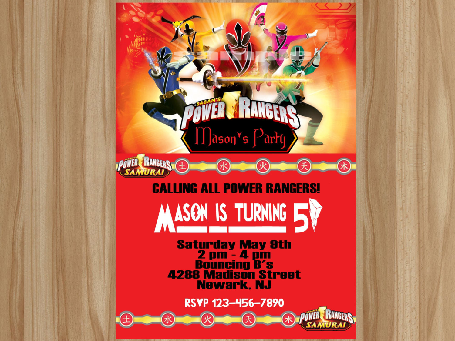 Power Rangers Birthday Invitations
 Power Ranger Birthday Invitations – Bagvania FREE