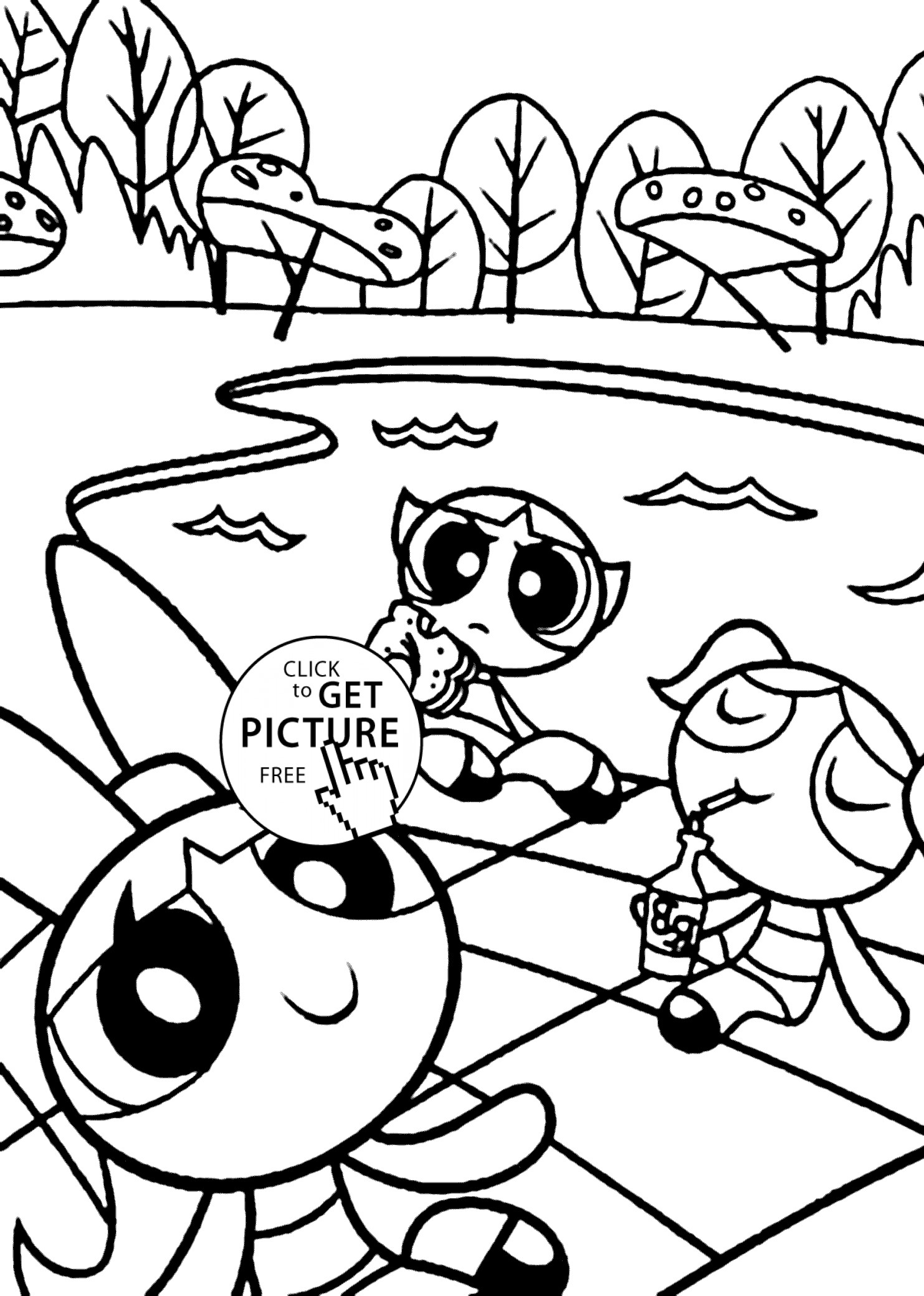 Powerpuff Girls Coloring Sheet
 Powerpuff girls on vacation coloring pages for kids