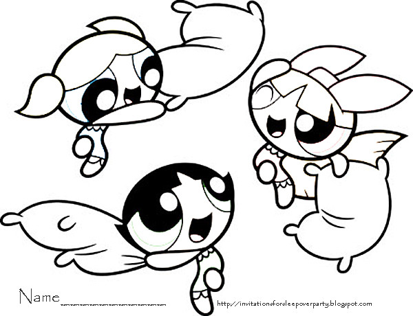 Powerpuff Girls Coloring Sheet
 the powerpuff girls coloring pages Free