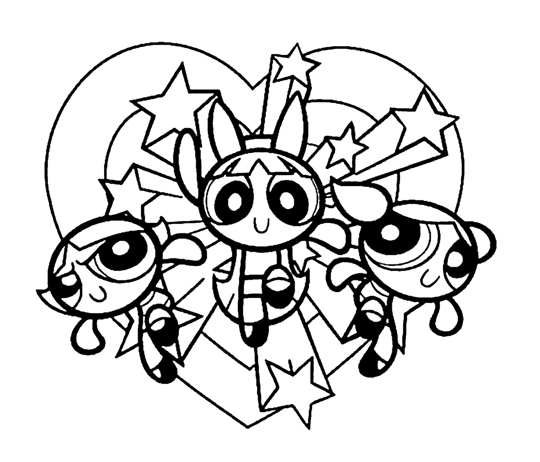 Powerpuff Girls Coloring Sheet
 Coloring Pages For Girls 9 10
