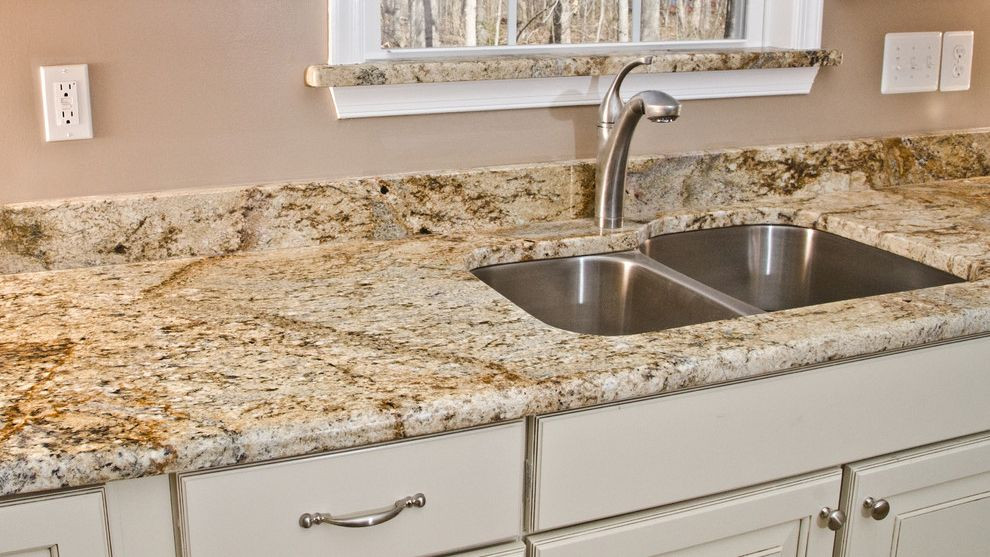 Prefab Kitchen Counters
 River Yellow Granite Countertop For Prefab Granite