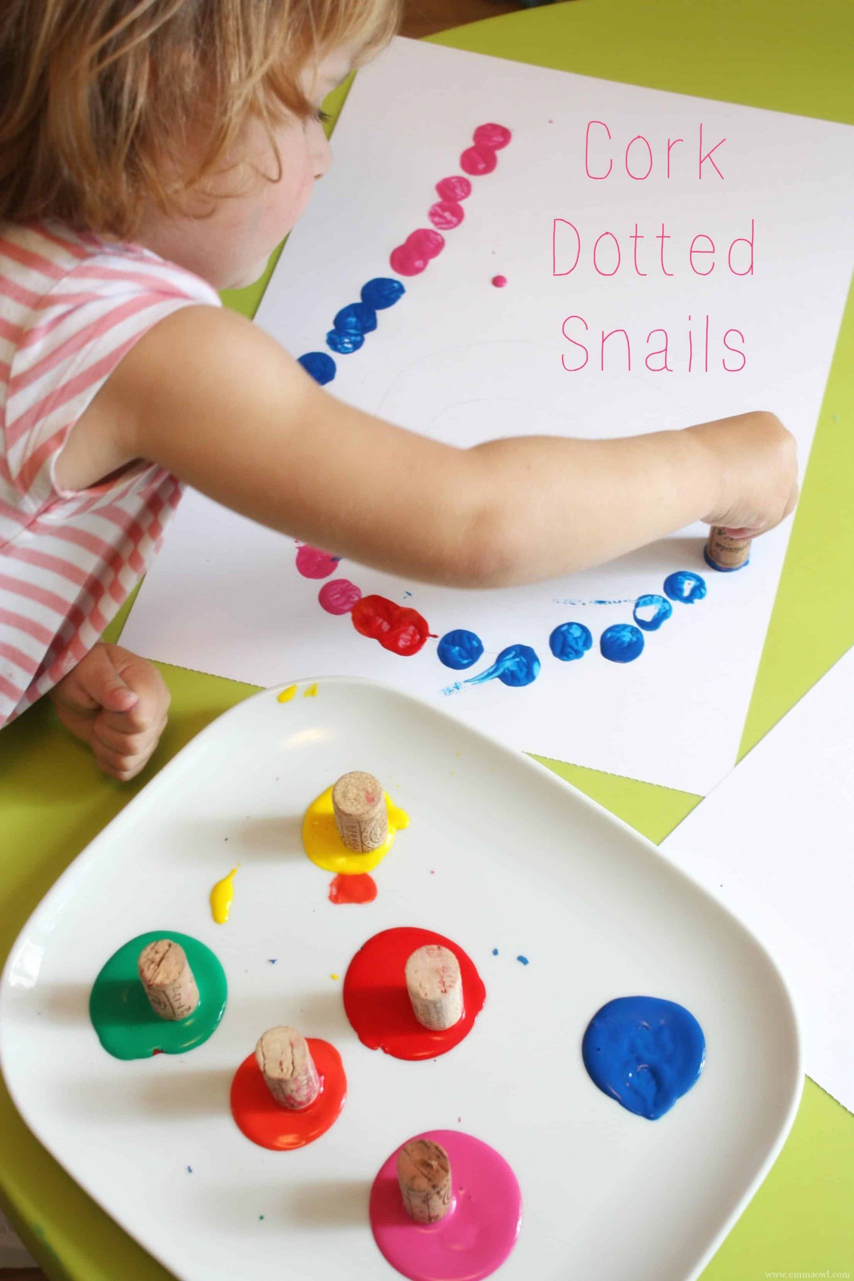 Preschool Art And Crafts
 Cork Dotted Snail PELITABANGSA CA