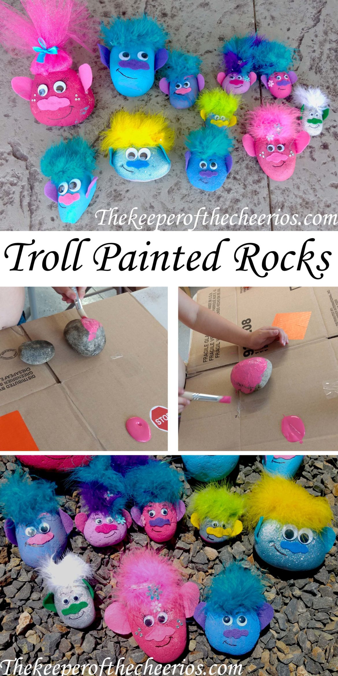 Preschool Arts And Crafts
 TROLL PAINTED ROCKS The Keeper of the Cheerios