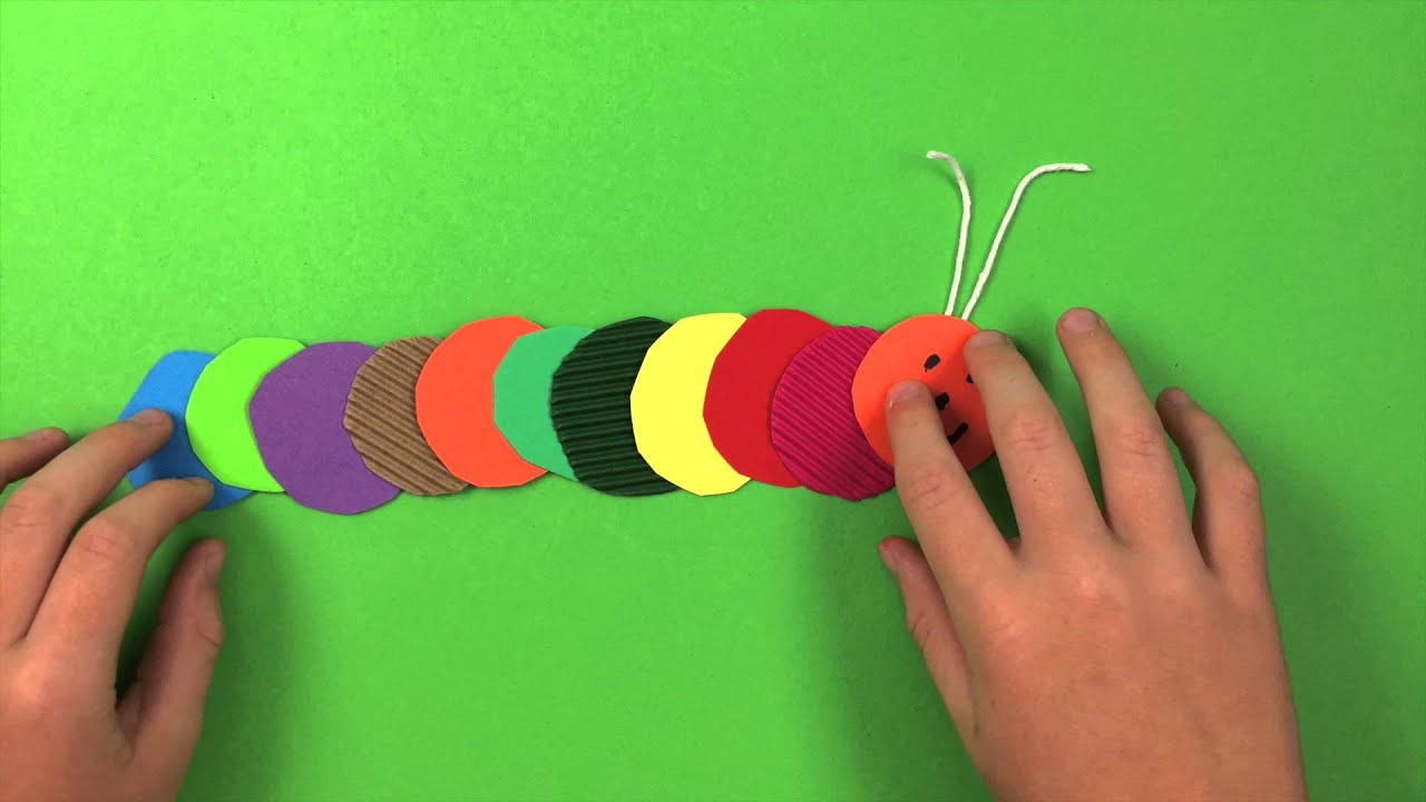 Preschool Arts Crafts
 How to make a Caterpillar simple preschool arts and