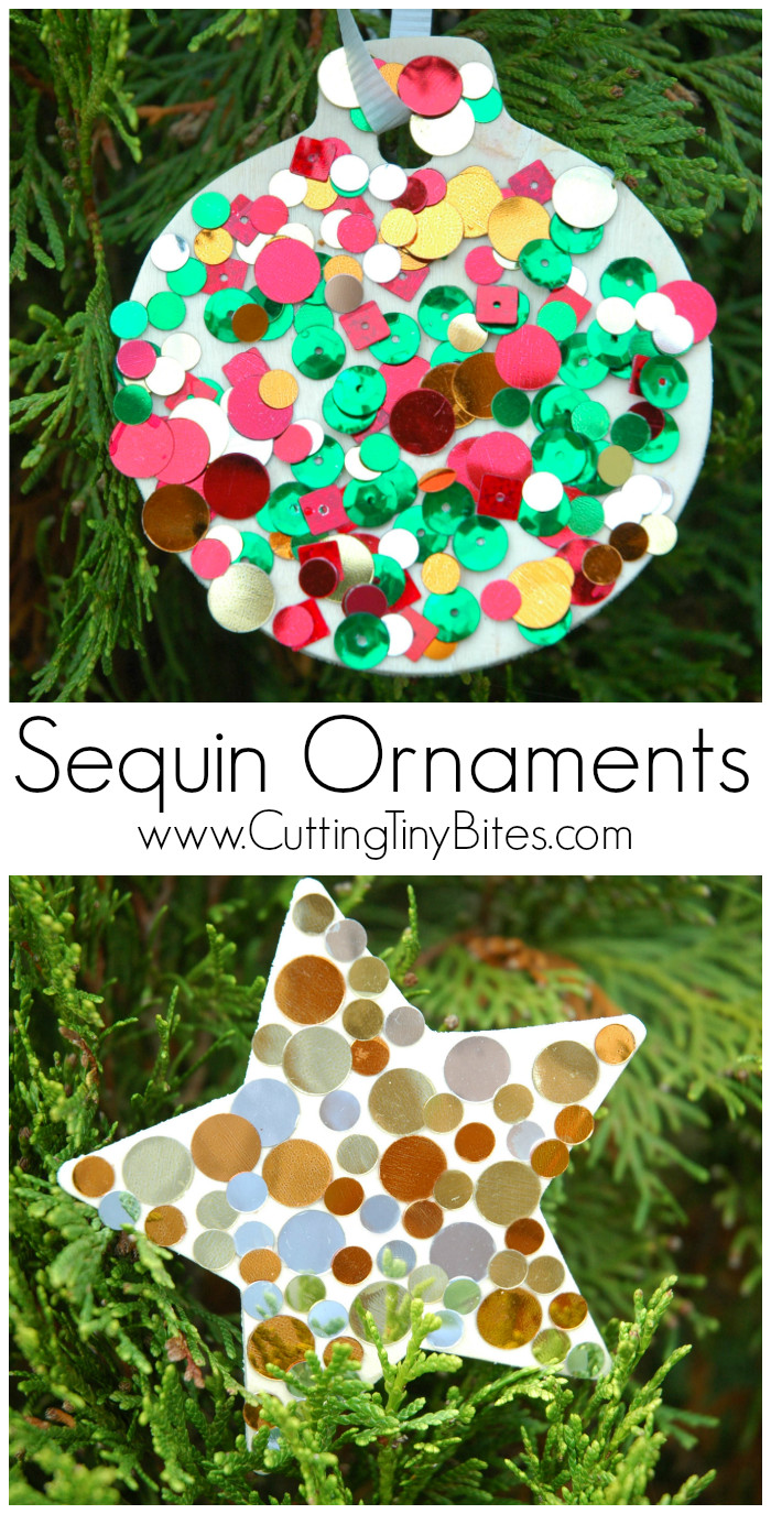 Preschool Christmas Ornament Craft Ideas
 Sequin Ornaments