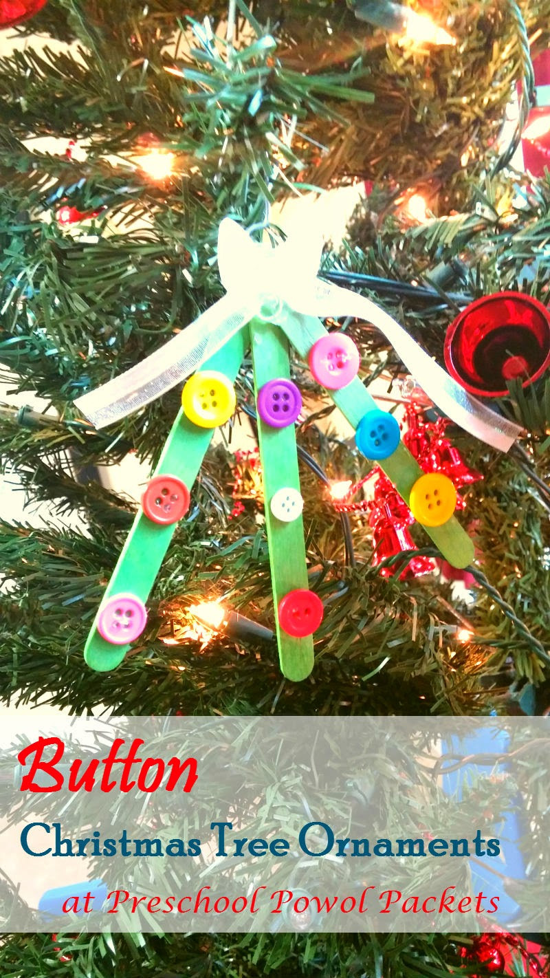 Preschool Christmas Ornament Craft Ideas
 Button Christmas Tree Ornaments