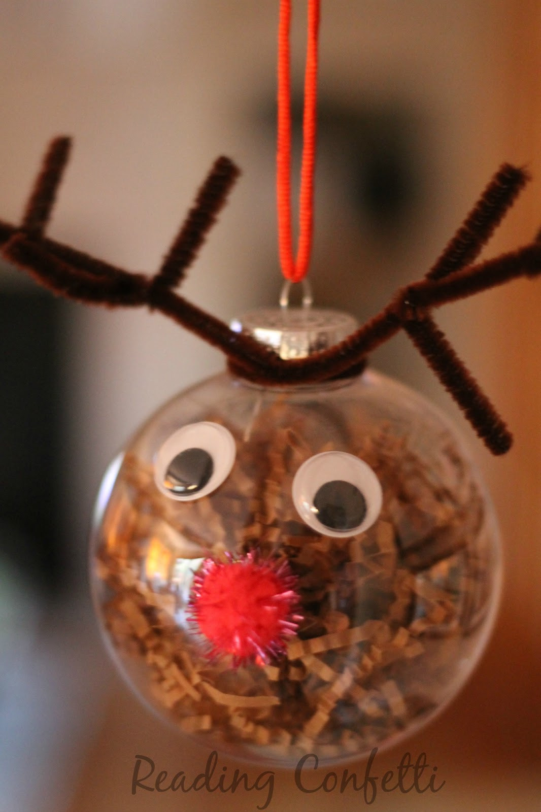 Preschool Christmas Ornament Craft Ideas
 Reindeer Ornament Reading Confetti