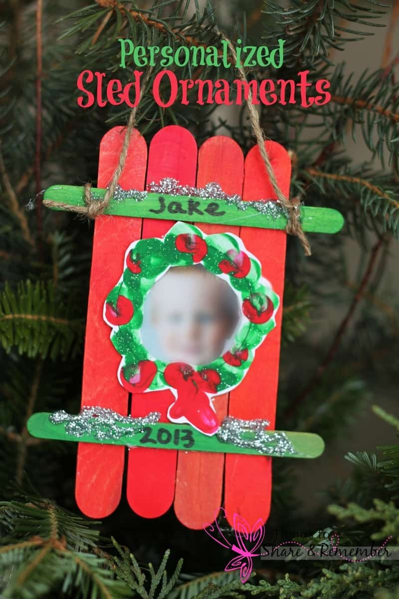 Preschool Christmas Ornament Craft Ideas
 Sled Craft Ornament