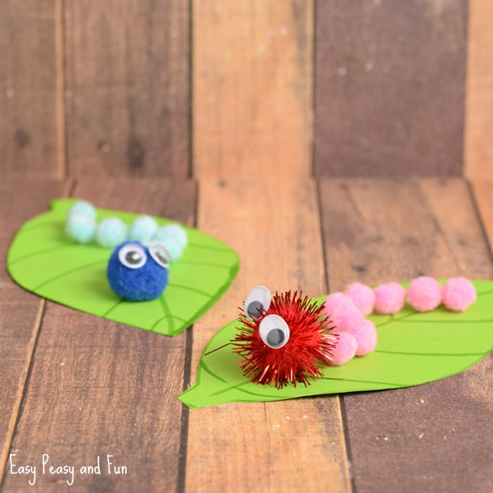 Preschool Spring Crafts Ideas
 Caterpillar Pom Pom Craft Spring Craft Ideas Easy