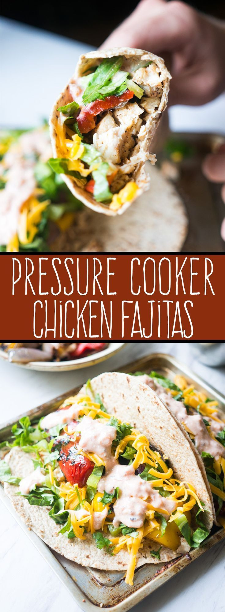 Pressure Cooker Fajitas
 Pressure Cooker Chicken Fajitas with Charred Peppers