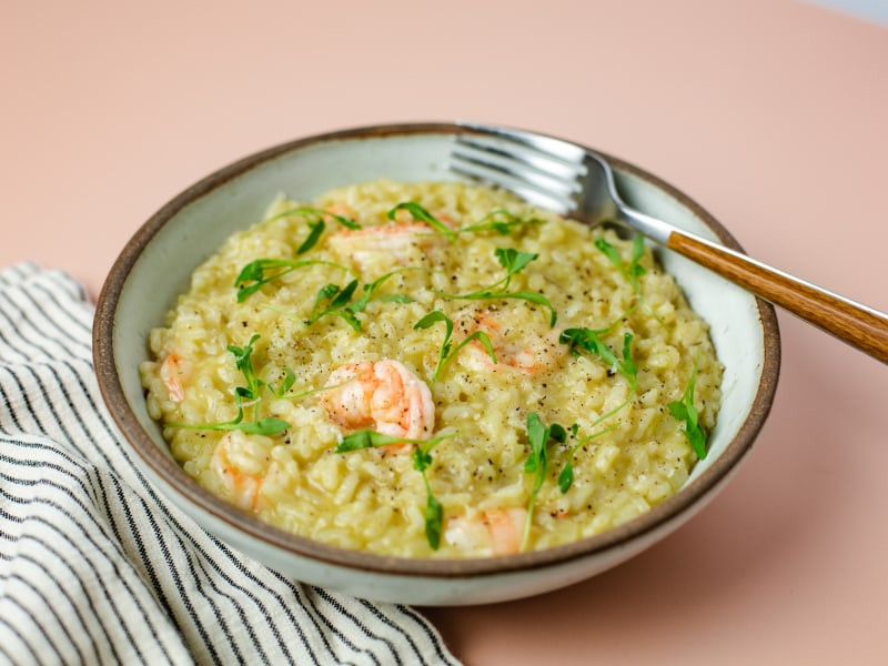 Pressure Cooker Shrimp Risotto
 Pressure Cooker Risotto with Shrimp Mealthy