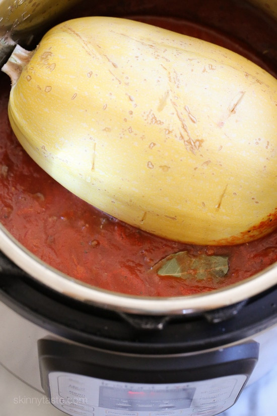 Pressure Cooking Spaghetti Squash
 e Pot Spaghetti Squash and Meat Sauce Pressure Cooker