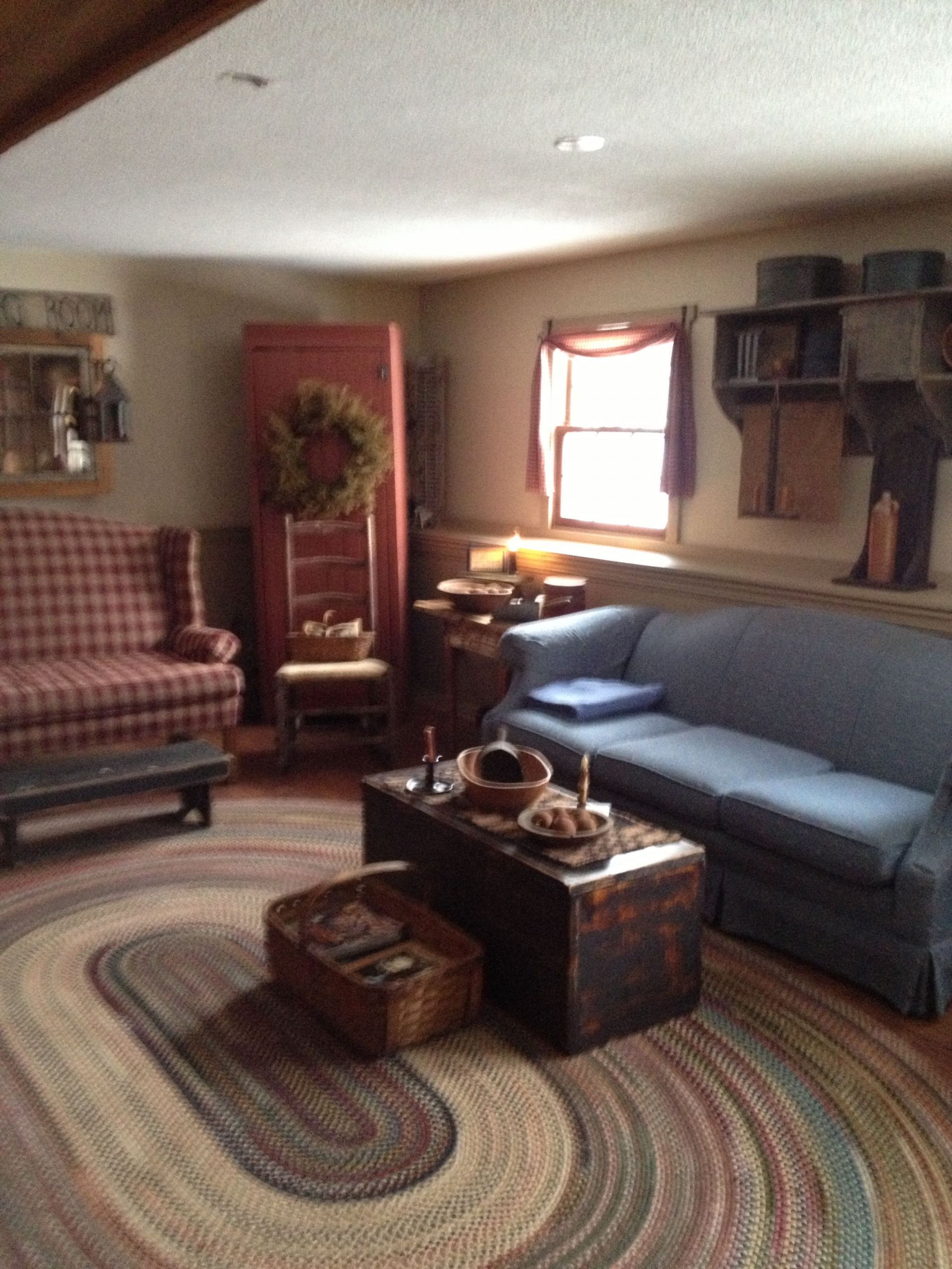 Primitive Curtains For Living Room
 Love love love this living space