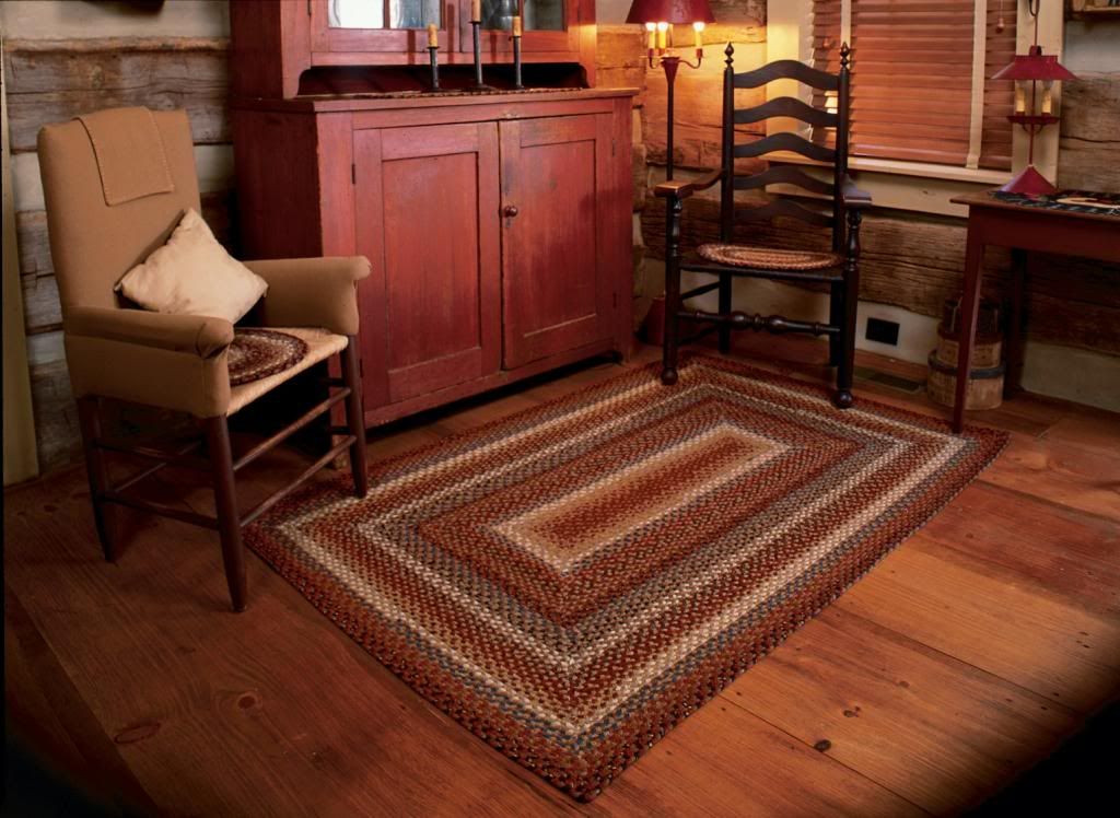 Primitive Rugs For Living Room
 Braided Area Floor Rug Primitive Country Cabin Rectangle