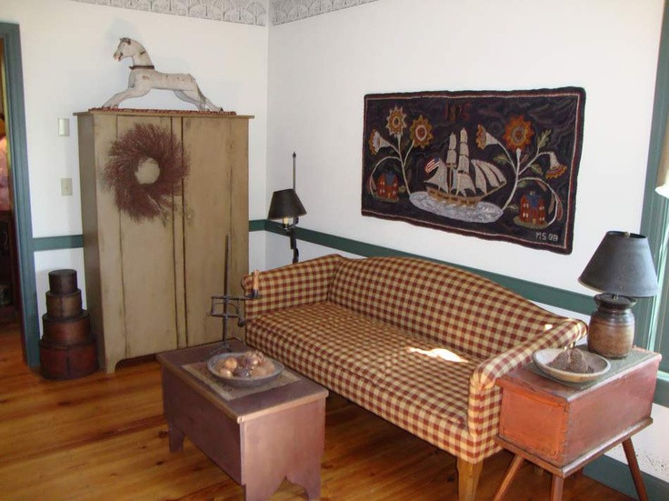 Primitive Rugs For Living Room
 primitive livingroom hooked rug