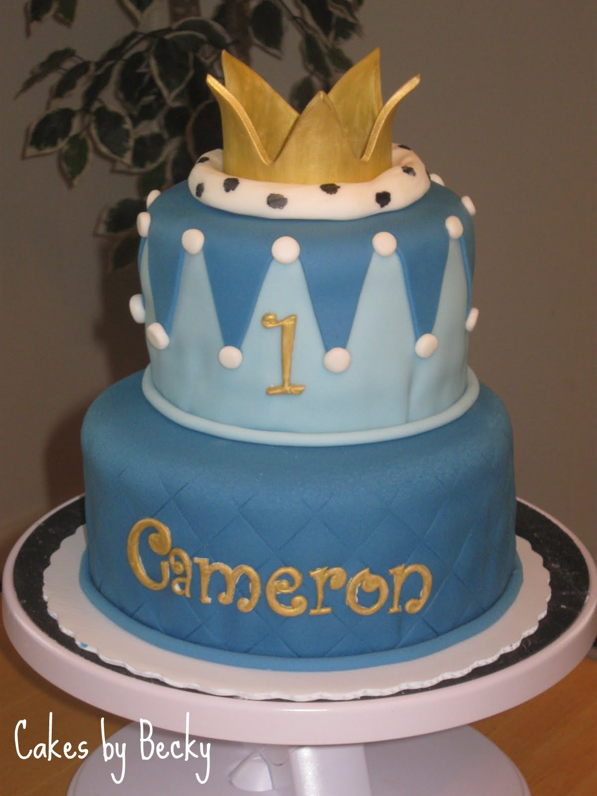 Prince Birthday Cake
 Cakes by Becky Little Prince 1st Birthday