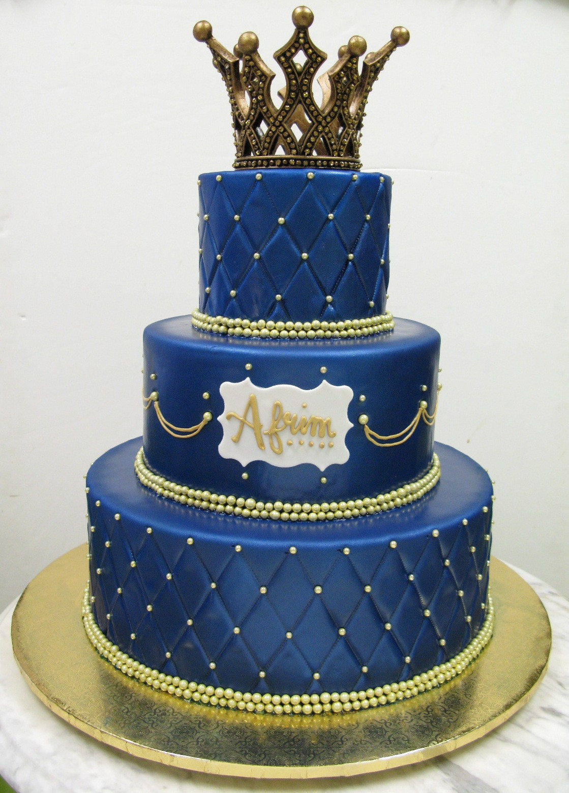 Prince Birthday Cake
 —Royalty Prince & Princess – Mother Mousse