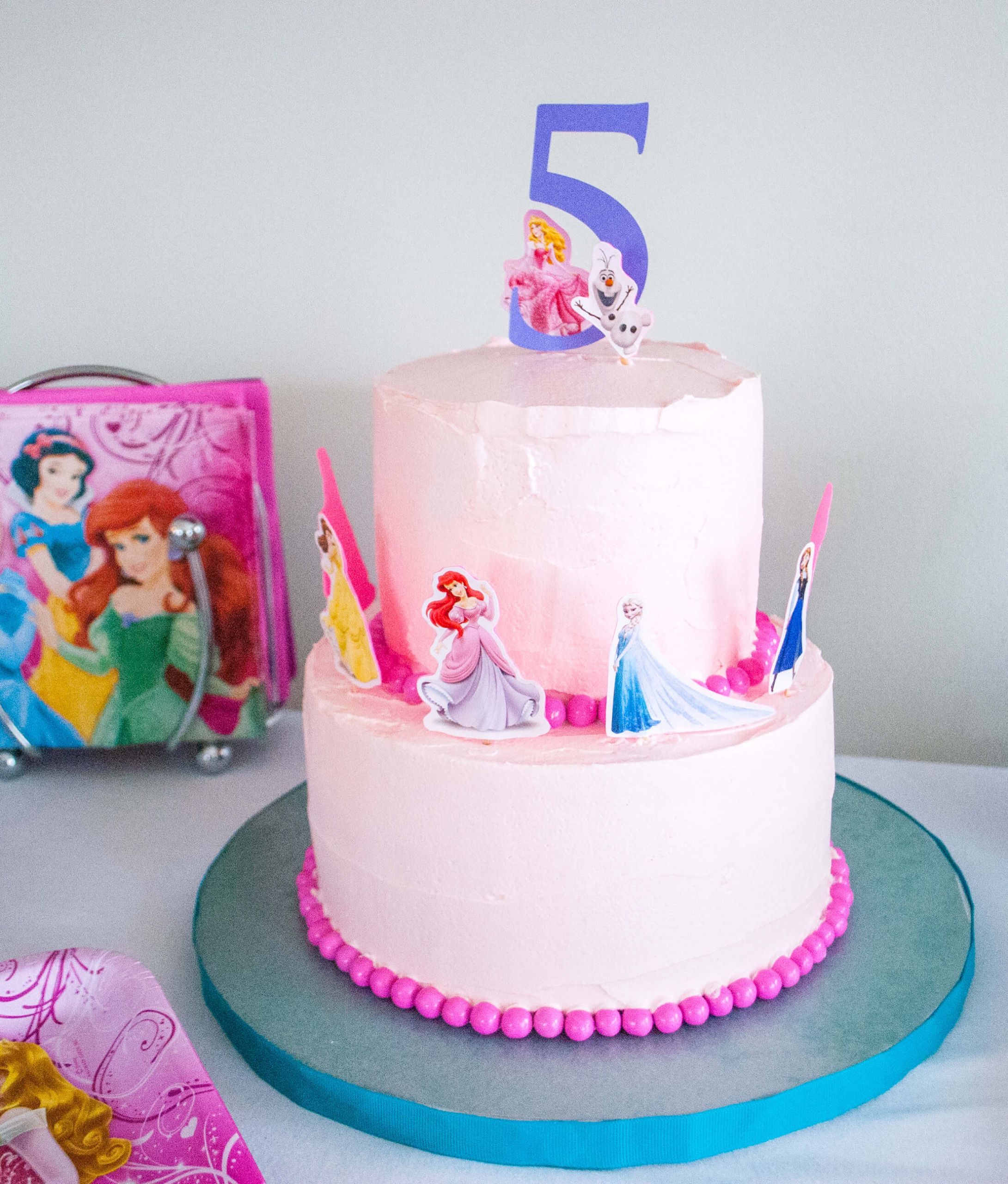 Princess Birthday Cake Ideas
 Make an Easy Disney Princess Birthday Cake Using Stickers