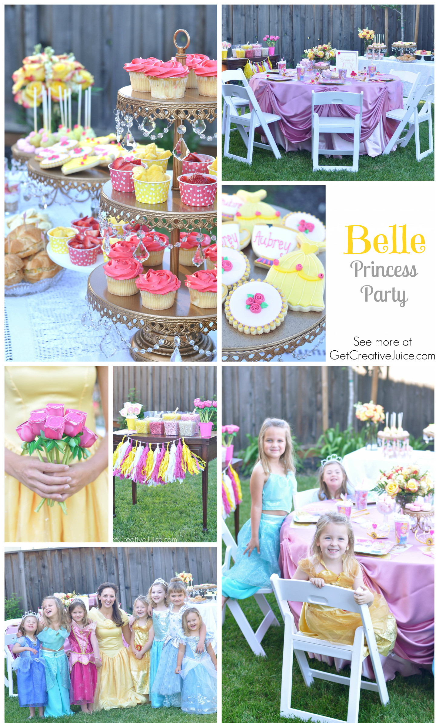 Princess Birthday Party Decoration Ideas
 Disney Princess Party with Belle Part 2 Creative Juice