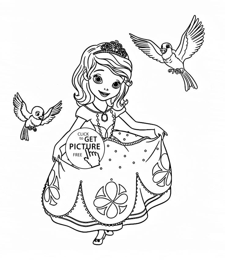 Princess Coloring Pages For Girls
 28 best Disney princess coloring pages images on Pinterest