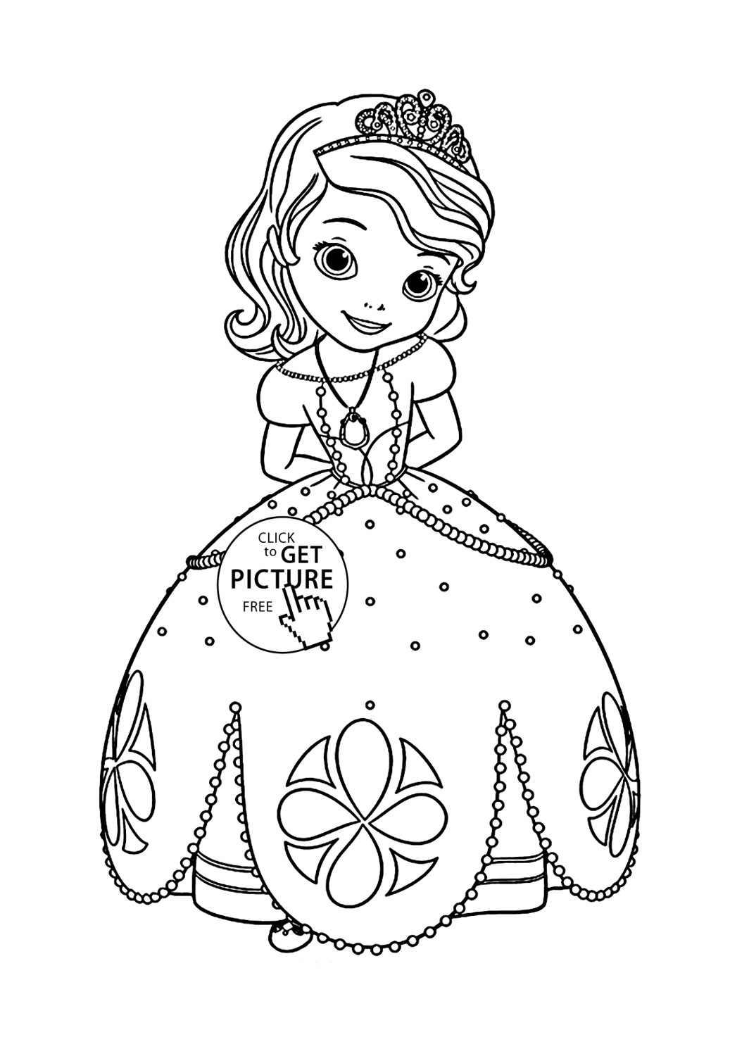 Princess Coloring Pages For Girls
 Princess Sofia coloring page for girls disney for kids