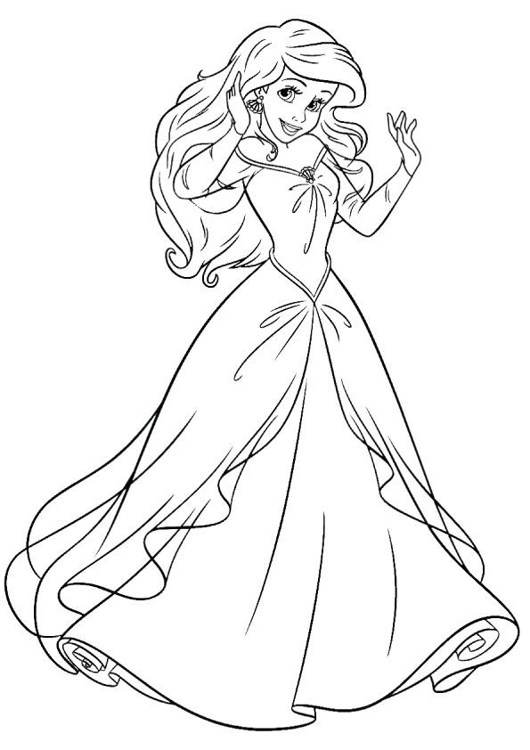 Princess Coloring Pages For Girls
 print coloring image MomJunction