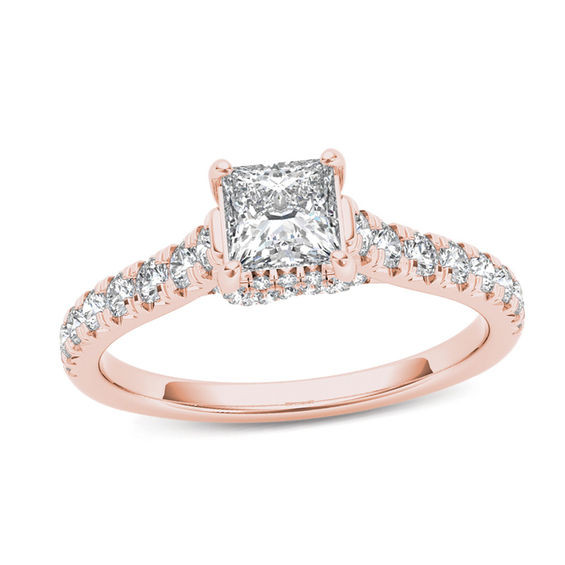 Princess Cut Engagement Rings Zales
 3 4 CT T W Princess Cut Diamond Engagement Ring in 14K