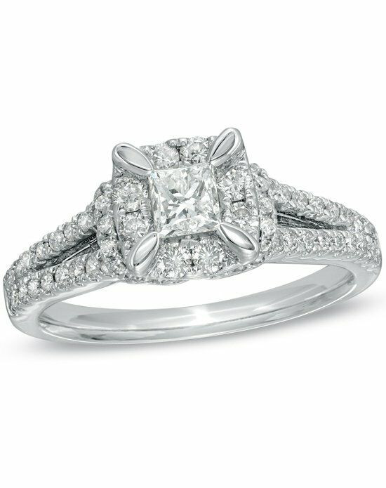 Princess Cut Engagement Rings Zales
 Zales 1 CT T W Princess Cut Split Shank Engagement Ring