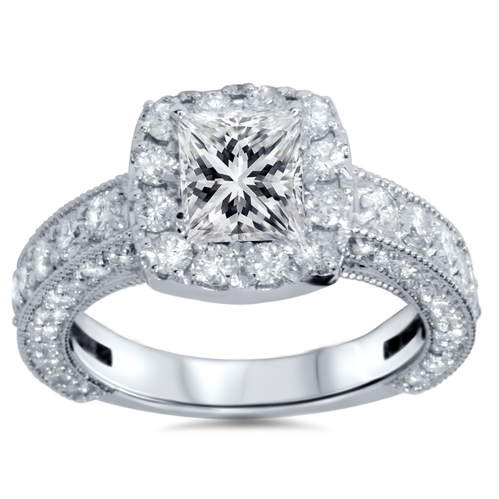 Princess Cut Vintage Engagement Ring
 1 2ct Vintage Princess Cut Diamond Engagement Ring 14K