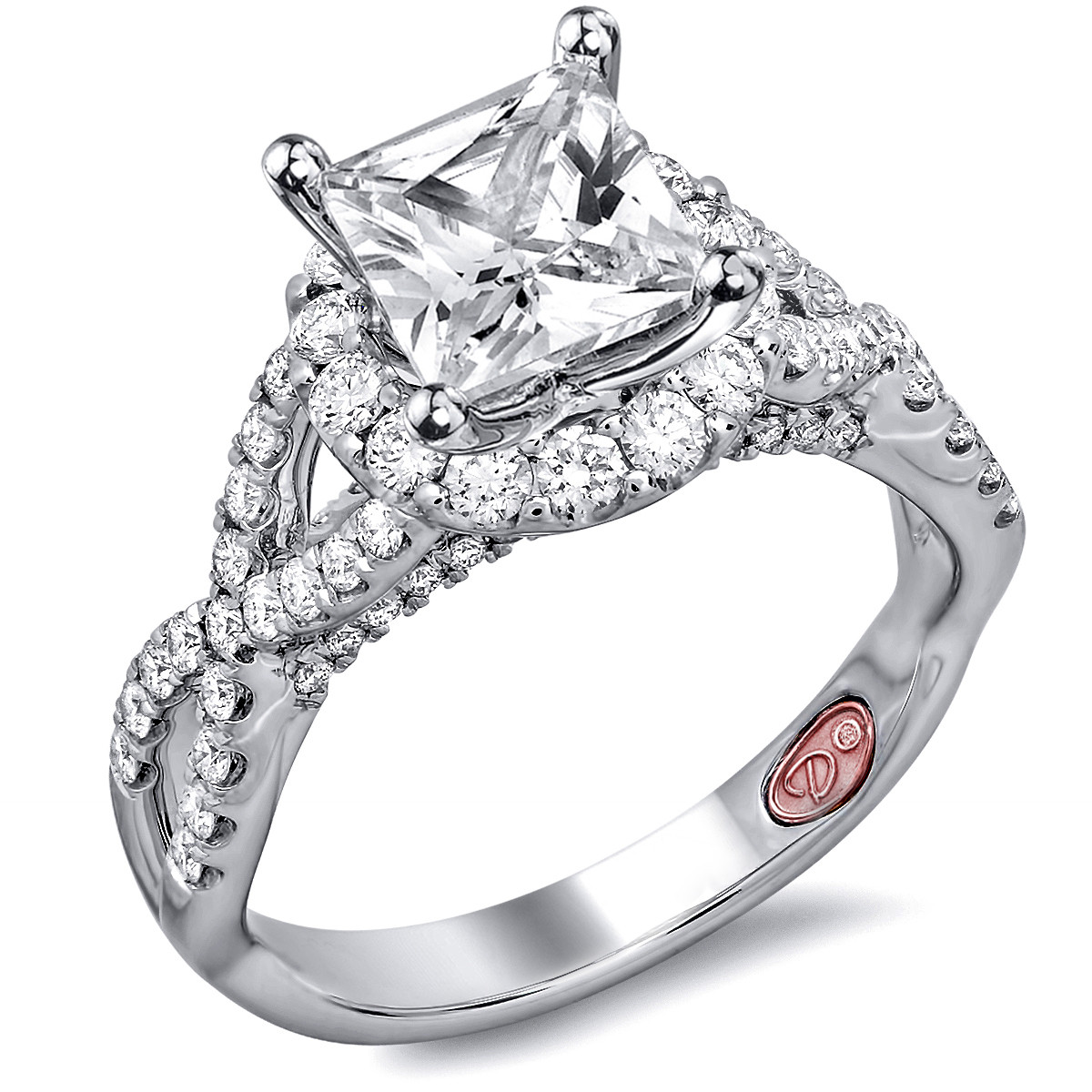 Princess Cut Wedding Ring
 Twisted Princess Cut Engagement Rings
