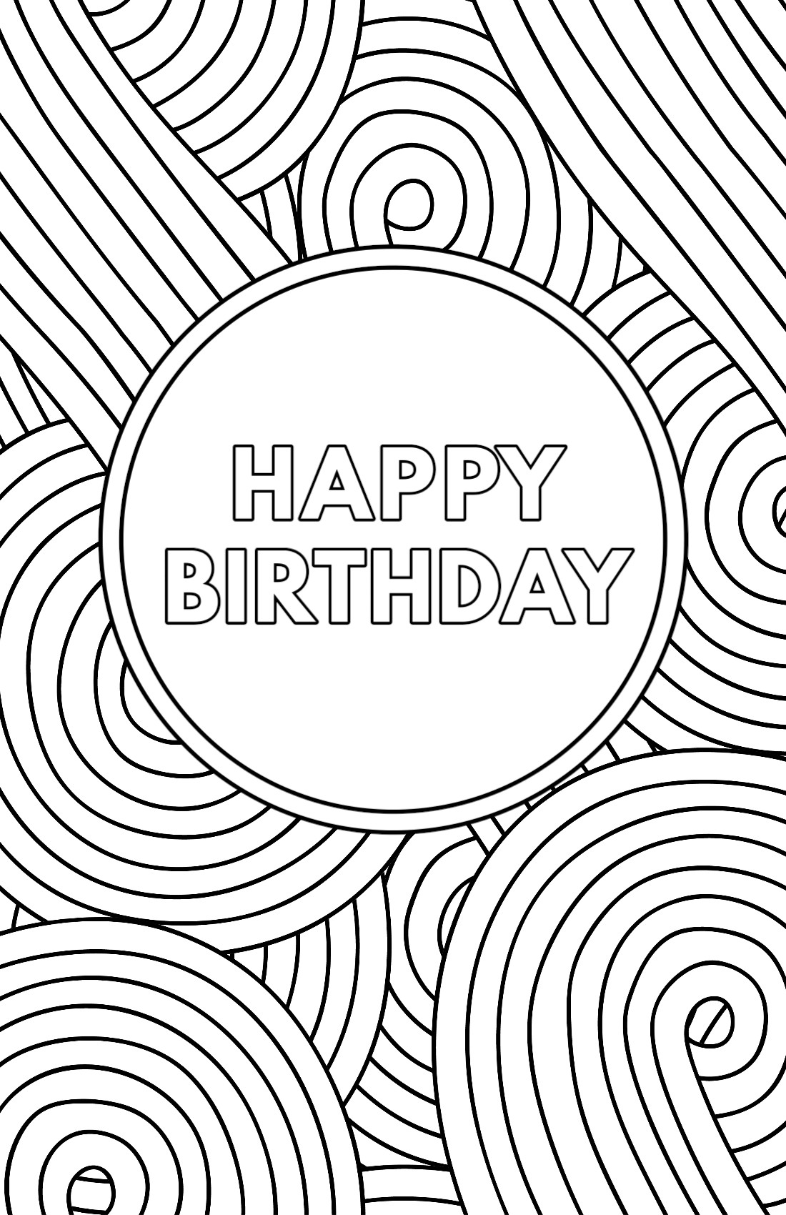 Printable Coloring Birthday Cards
 Free Printable Birthday Cards Paper Trail Design