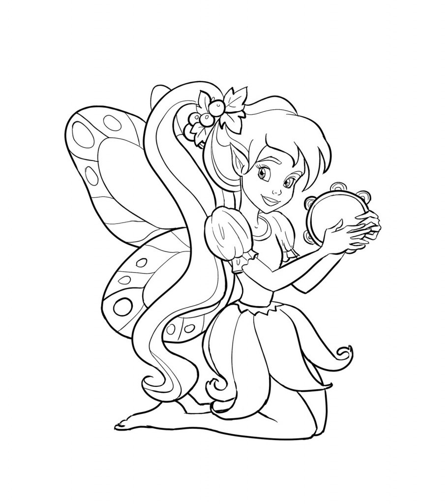 Printable Coloring For Kids
 Fairies Coloring Pages For Kids