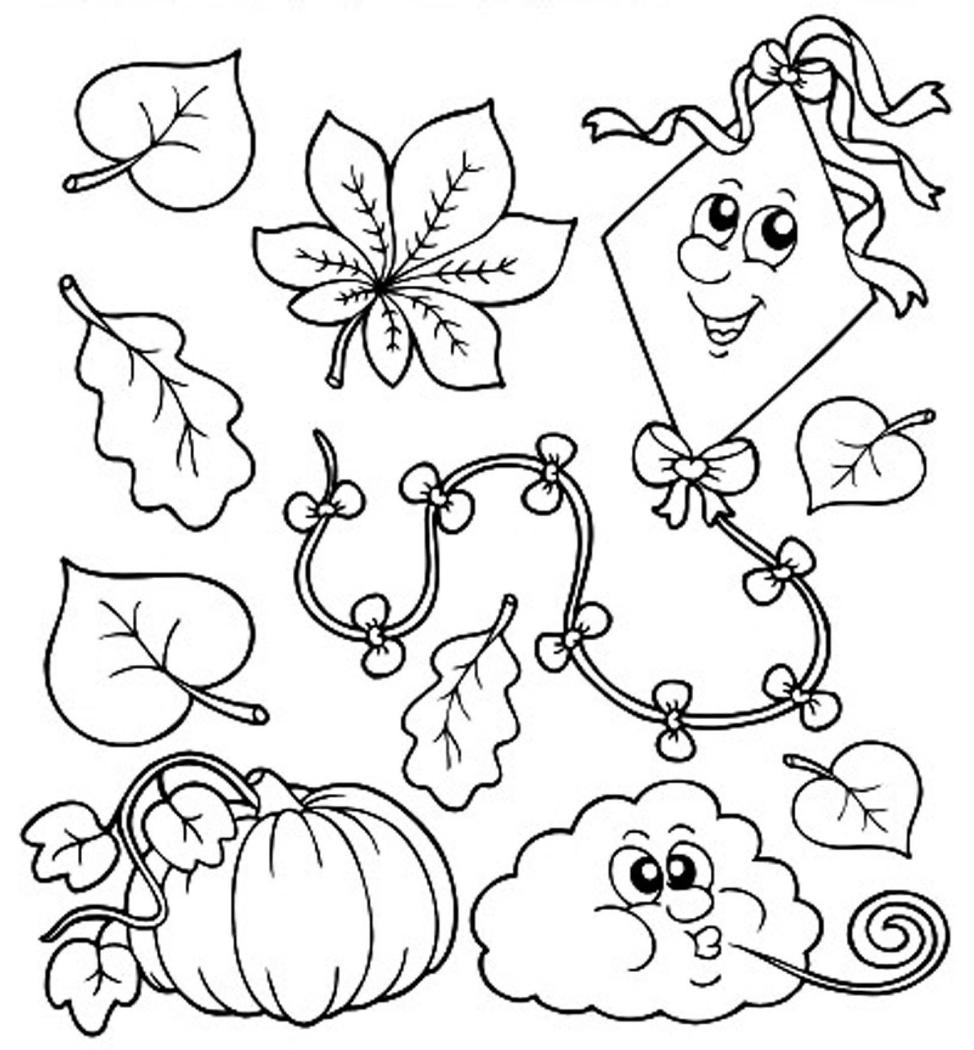 Printable Fall Coloring Pages
 Fall Coloring Pages for Kindergarten