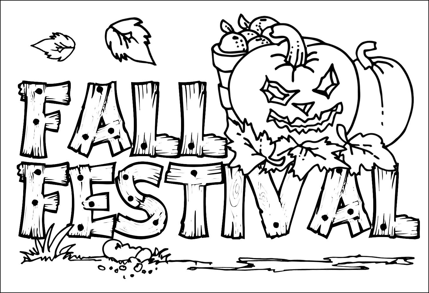 Printable Fall Coloring Pages
 Fall Coloring Pages