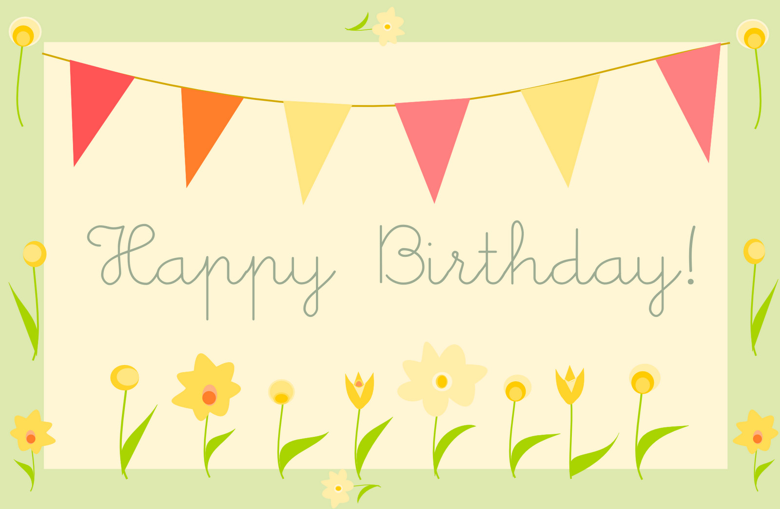 Printable Happy Birthday Card
 free printable happy birthday greeting card – "Gartenparty