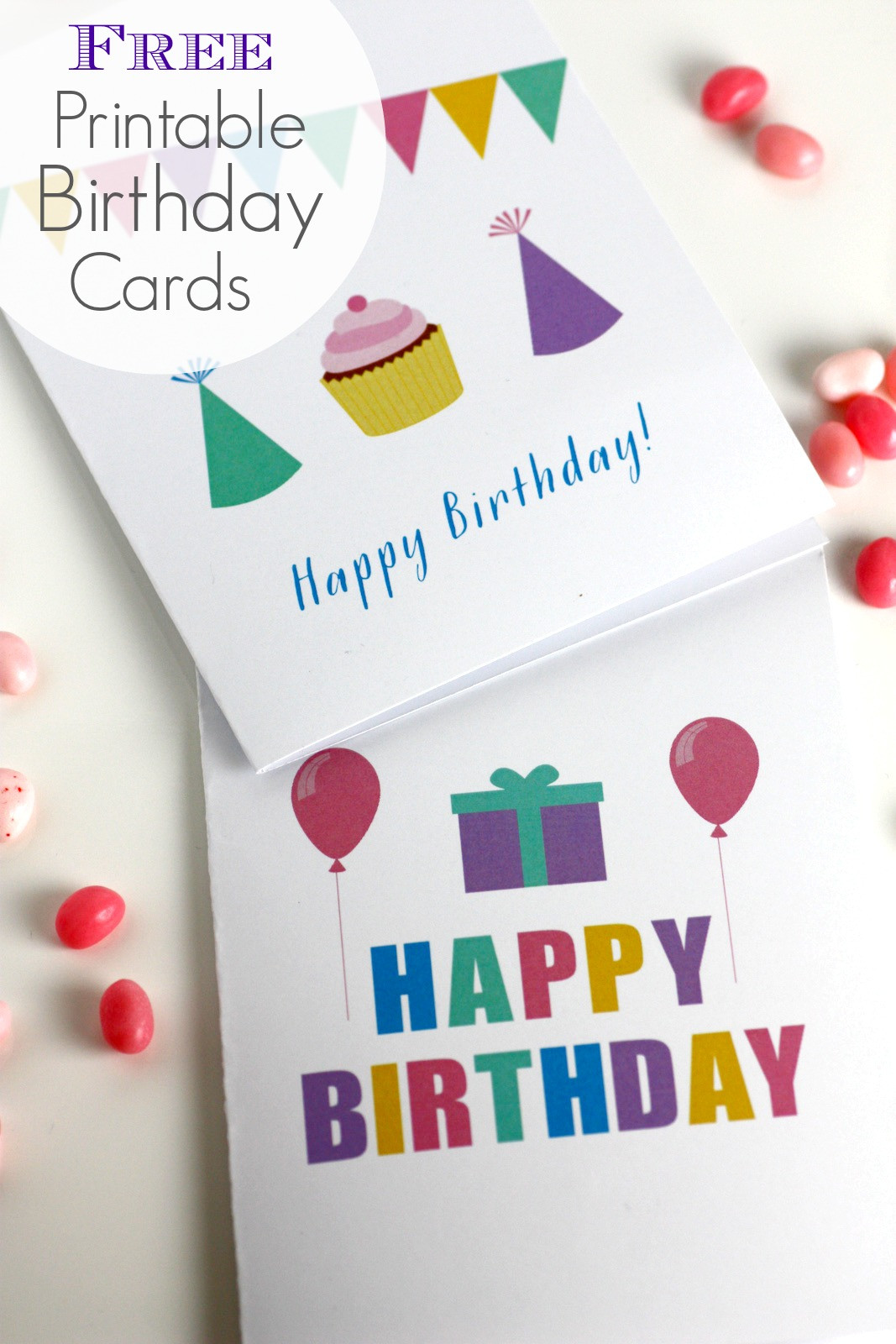 Printable Happy Birthday Card
 Free Printable Blank Birthday Cards