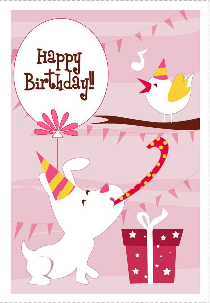 Printable Happy Birthday Card
 138 best images about Birthday Cards on Pinterest