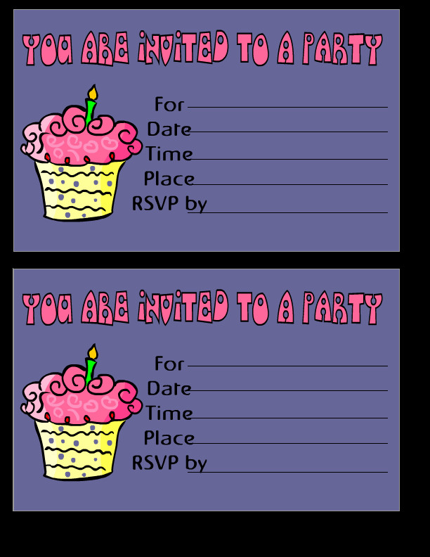 Printed Birthday Invitations
 Free Printable Birthday Invitation