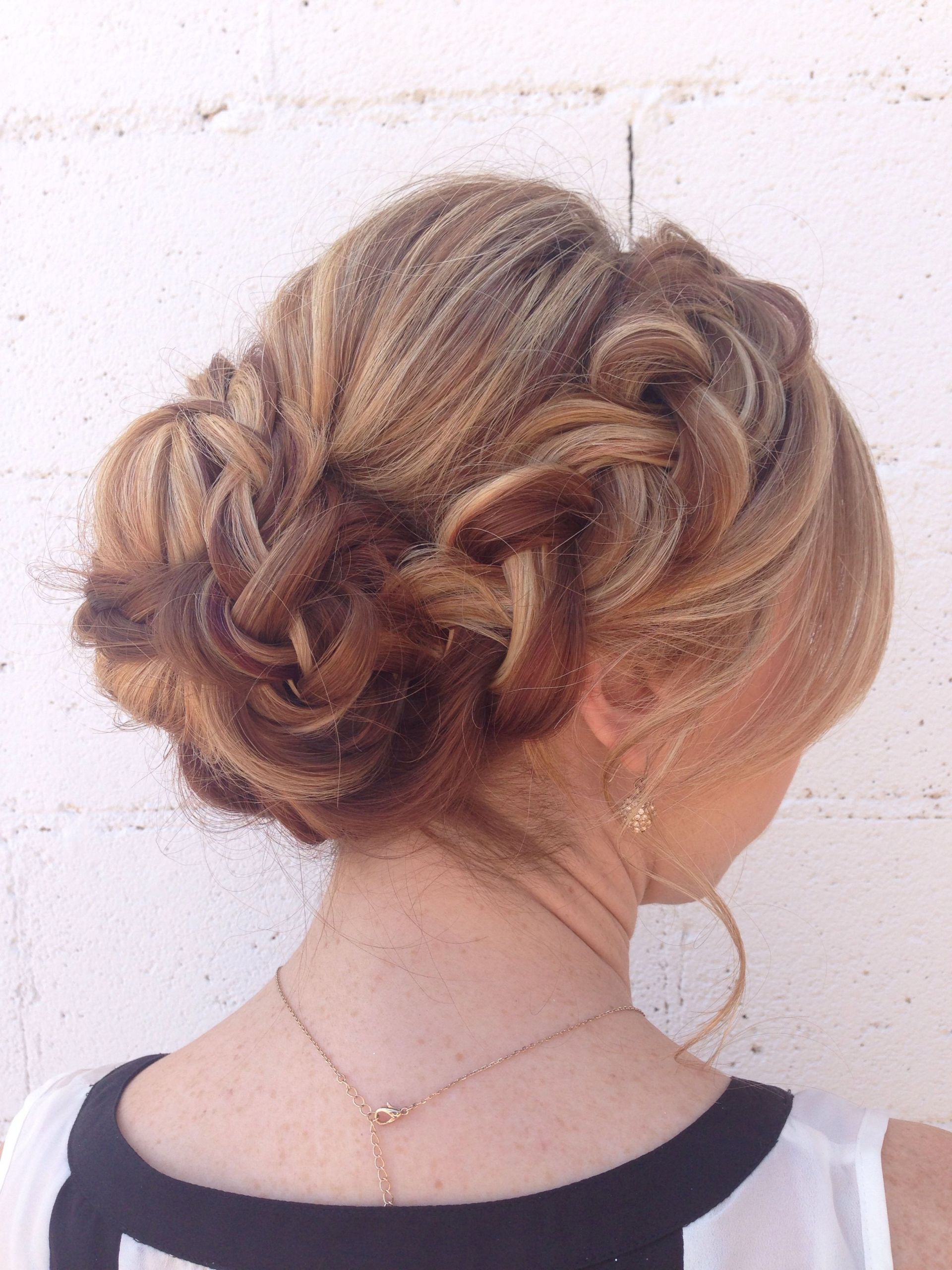 Prom Hairstyles For Thick Hair
 Soft braided updo for long thick hair