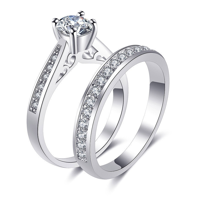 Promise Ring Engagement Ring Wedding Ring
 1 Pair Wedding Engagement Rings for Men Women Couples