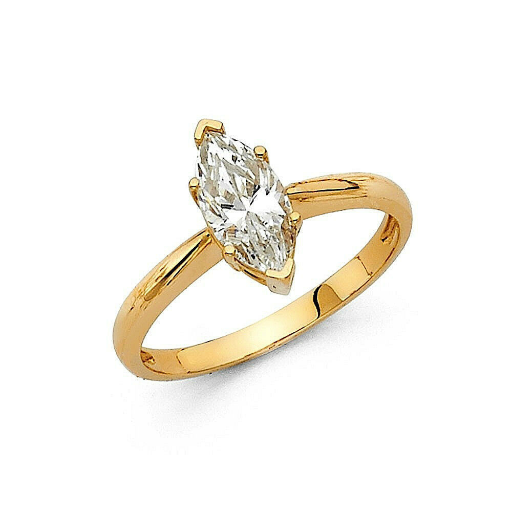 Promise Ring Engagement Ring Wedding Ring
 1 Ct Marquise Solitaire Engagement Wedding Promise Ring
