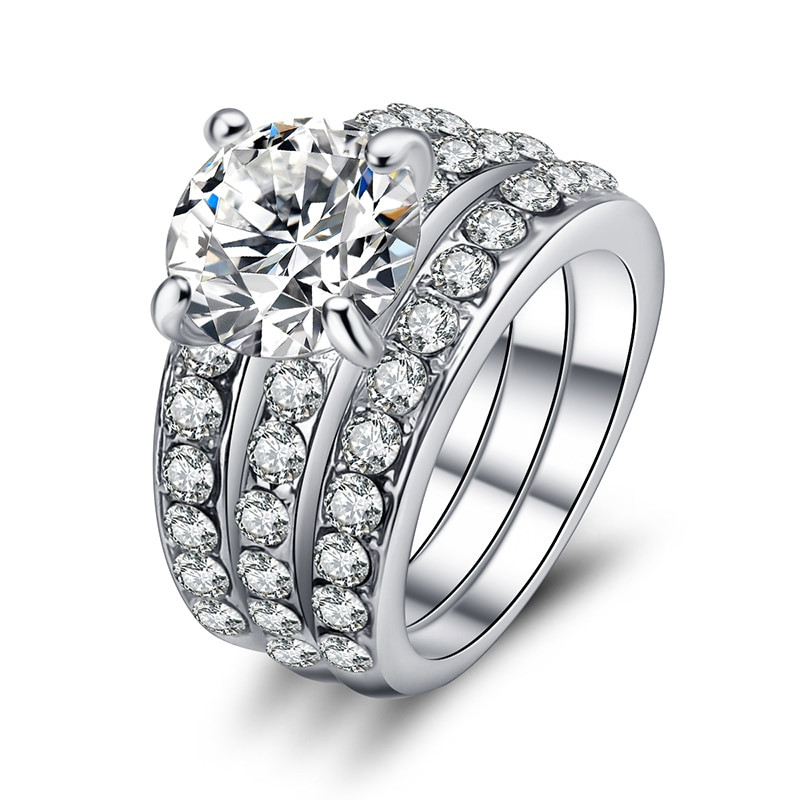 Promise Ring Engagement Ring Wedding Ring
 Aliexpress Buy CZ Engagement Wedding Ring Set 925