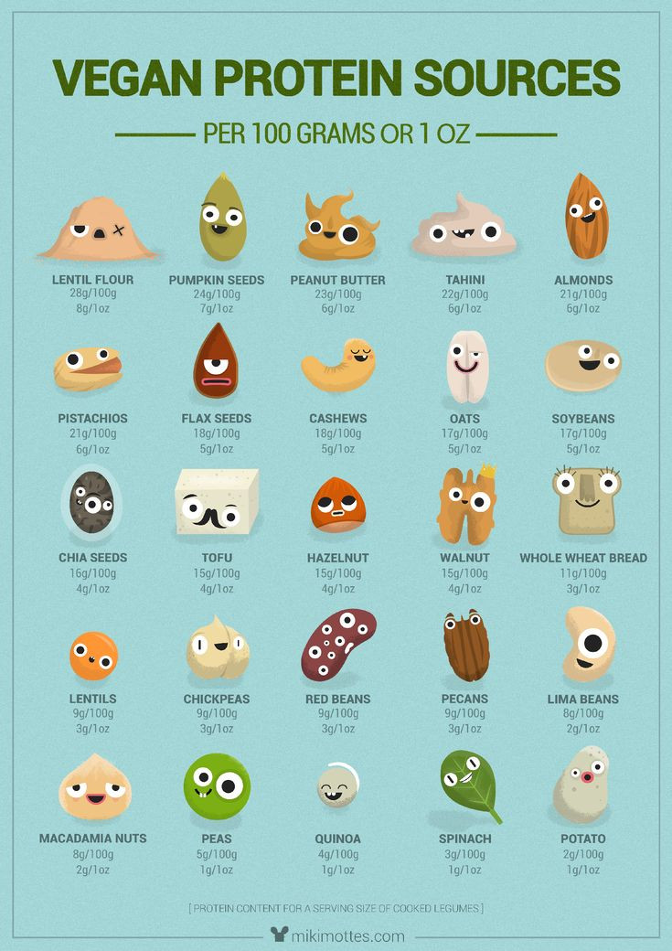 Protein Options For Vegetarian
 Vegan Protein poster English cute characters show you