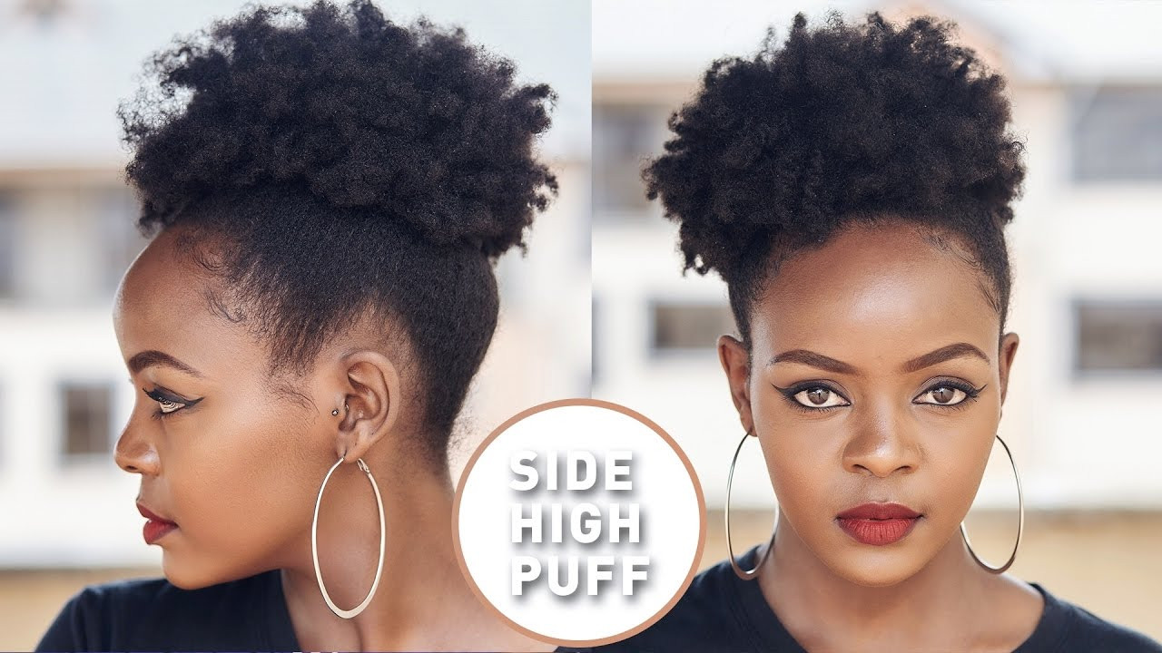Puff Hairstyles For Natural Hair
 Watch This How To Do A Quick High Side Afro Puff With