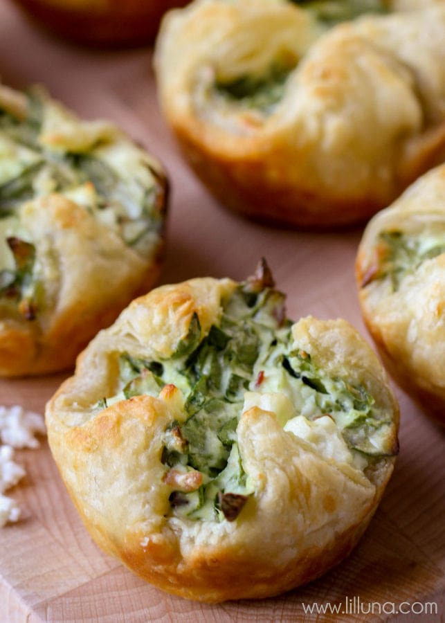 Puff Pastry Appetizers Cheese
 Easy Spinach Puffs Appetizer Recipe VIDEO