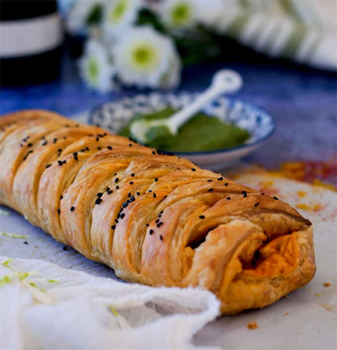 Puff Pastry Appetizers Make Ahead
 Achari paneer braided puff pastry recipe make ahead of